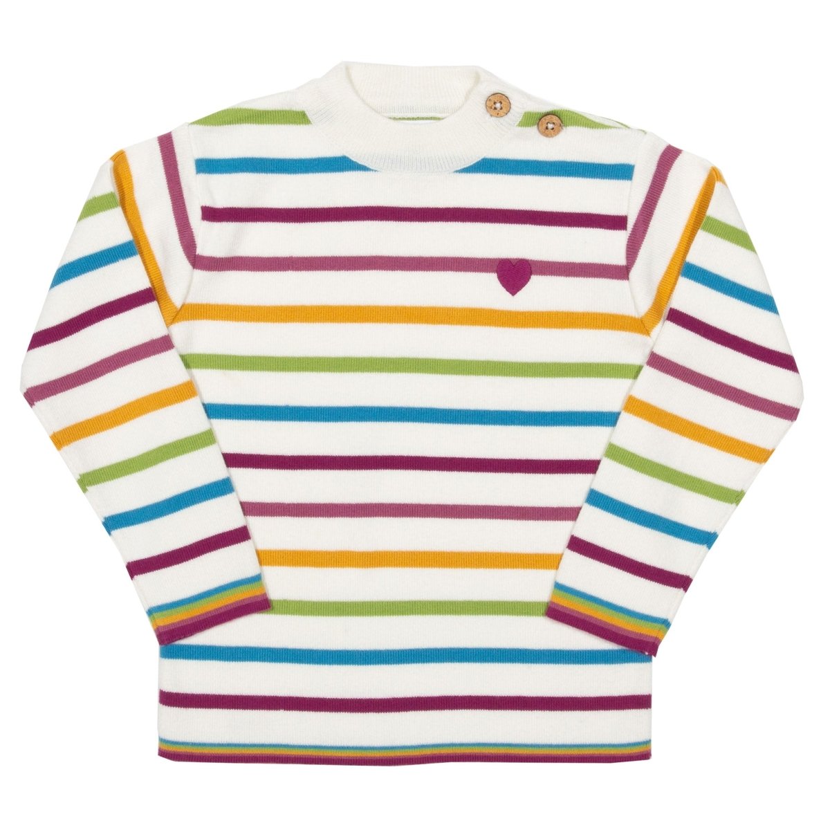 Stripy heart jumper - Borro - rent baby kids clothes