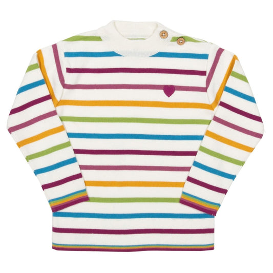 Stripy heart jumper - Borro - rent baby kids clothes