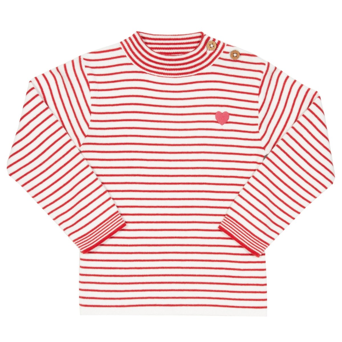 Stripy heart red jumper - Borro - rent baby kids clothes