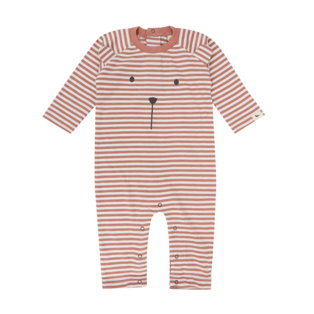 Terracotta stripe character romper - Borro - rent baby kids clothes