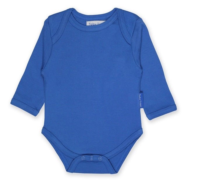 Toby Tiger long sleeve bodysuit - blue - Borro - rent baby kids clothes