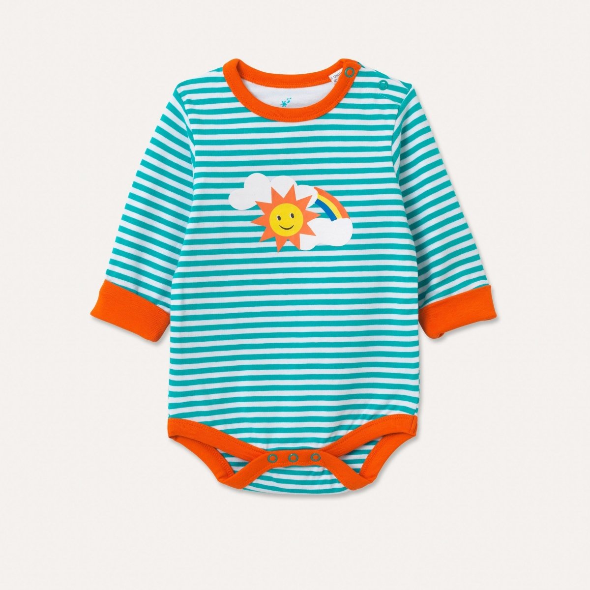 Turquoise stripe long sleeve bodysuit - Borro - rent baby kids clothes