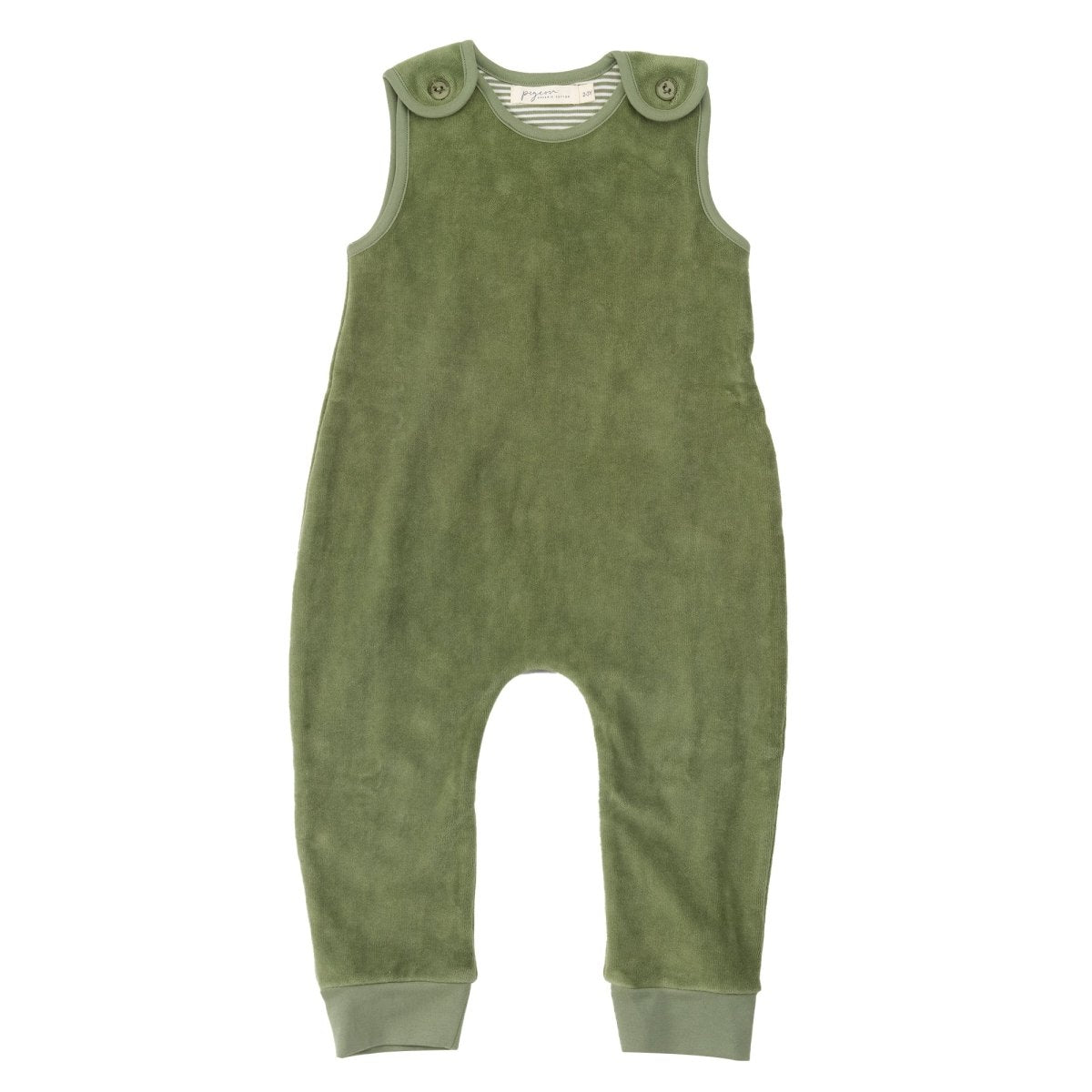 Velour playsuit - green - Borro - rent baby kids clothes