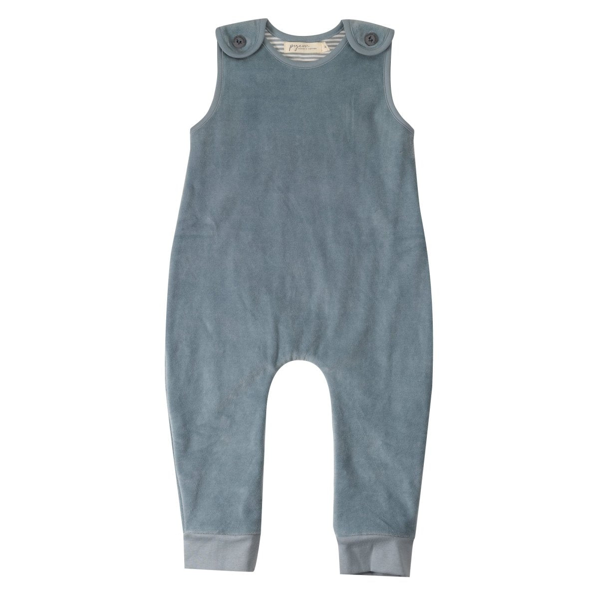 Velour playsuit - powder blue - Borro - rent baby kids clothes