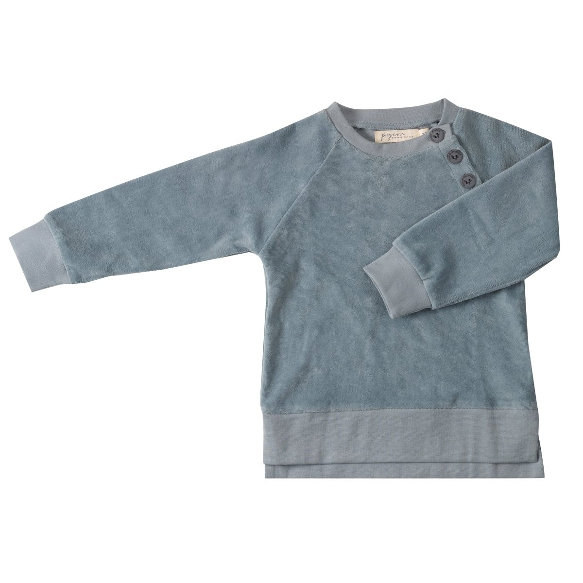 Velour sweatshirt - powder blue - Borro - rent baby kids clothes