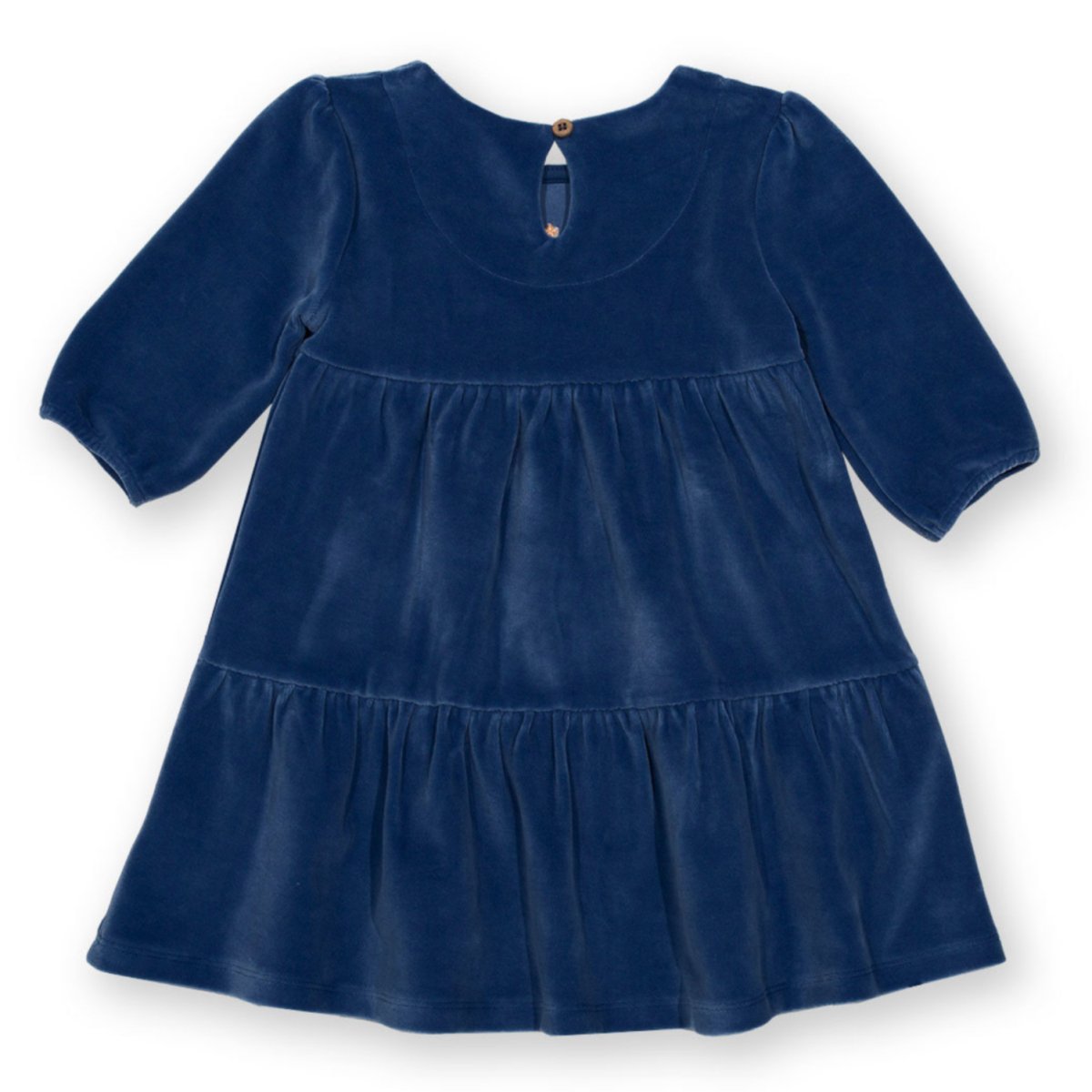 Velvety blue party dress - Borro - rent baby kids clothes