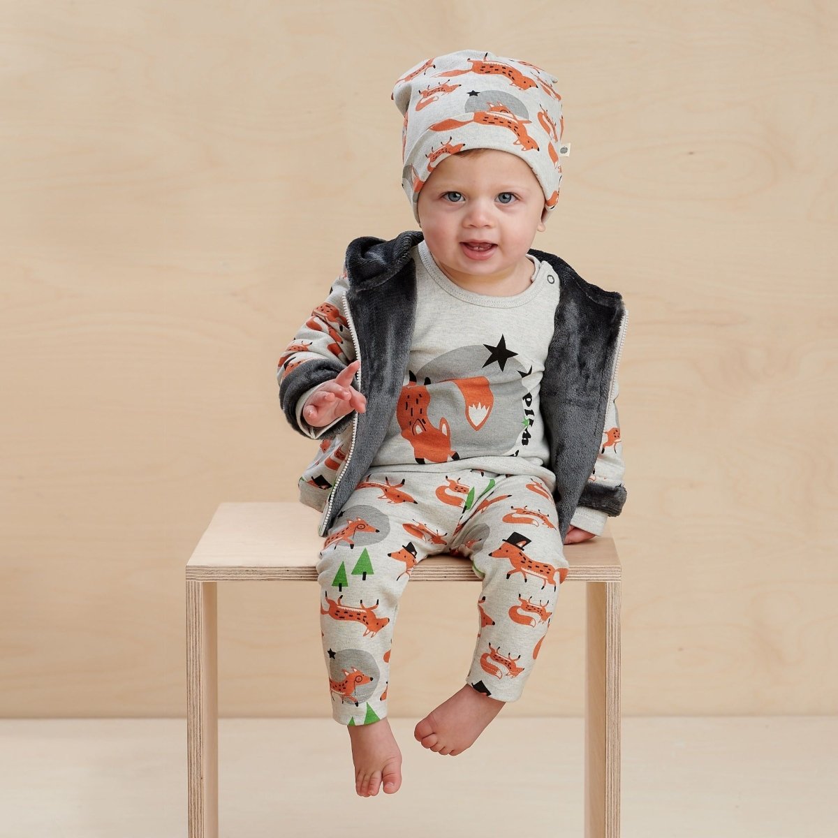 Woodland fox hoodie - Borro - rent baby kids clothes