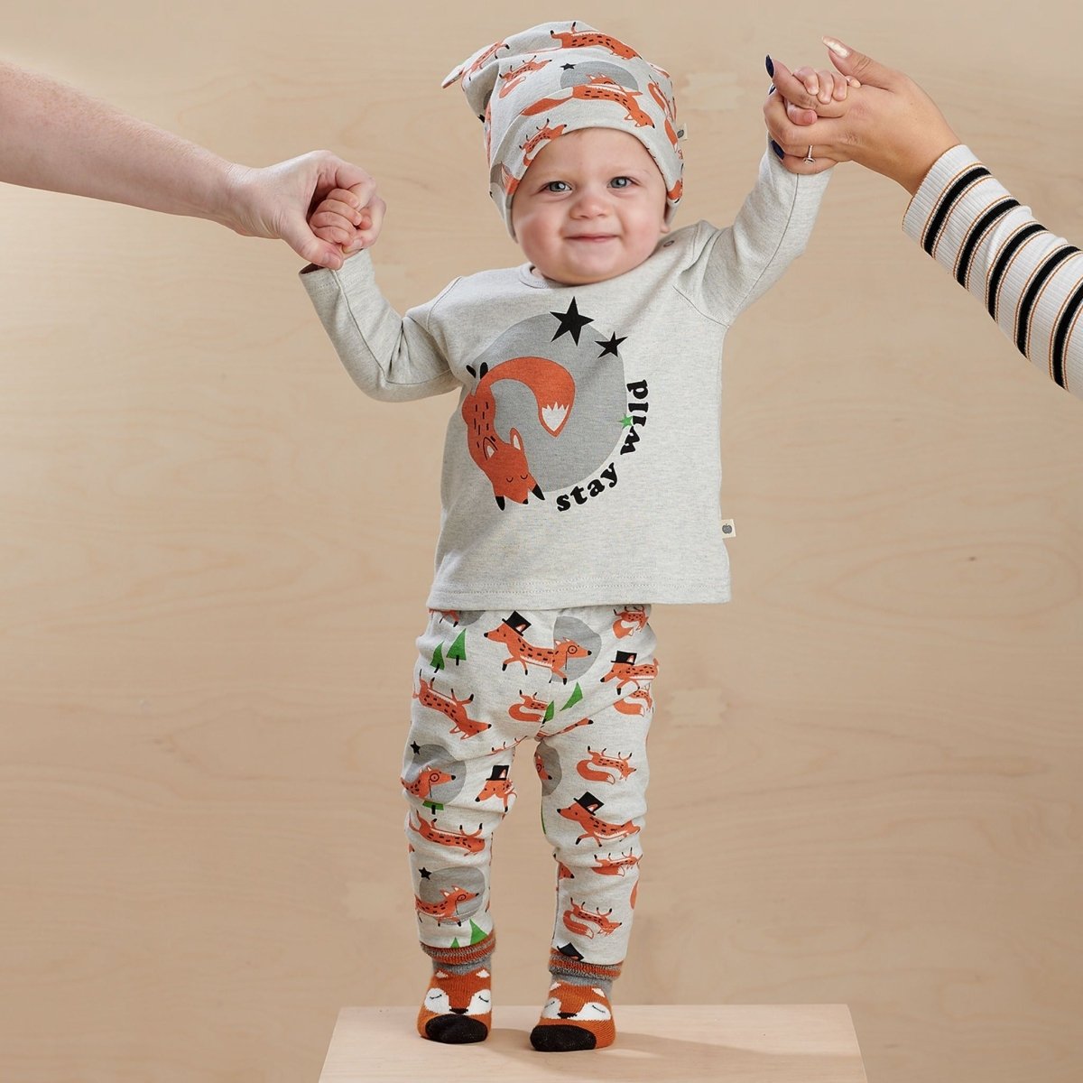 Woodland fox long sleeve top - Borro - rent baby kids clothes