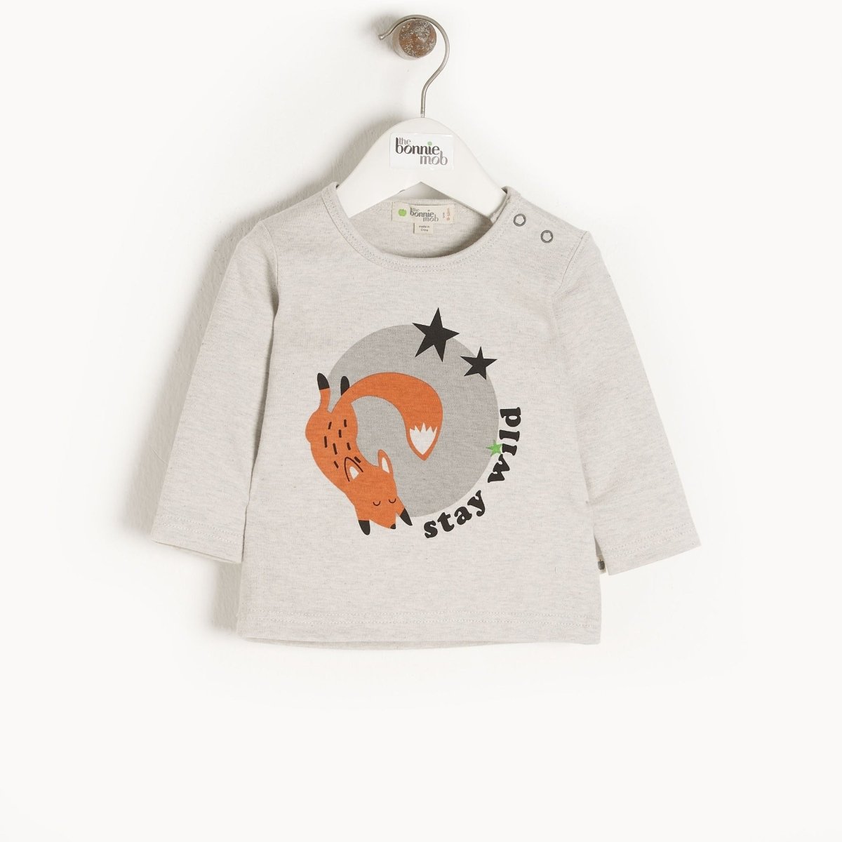 Woodland fox long sleeve top - Borro - rent baby kids clothes