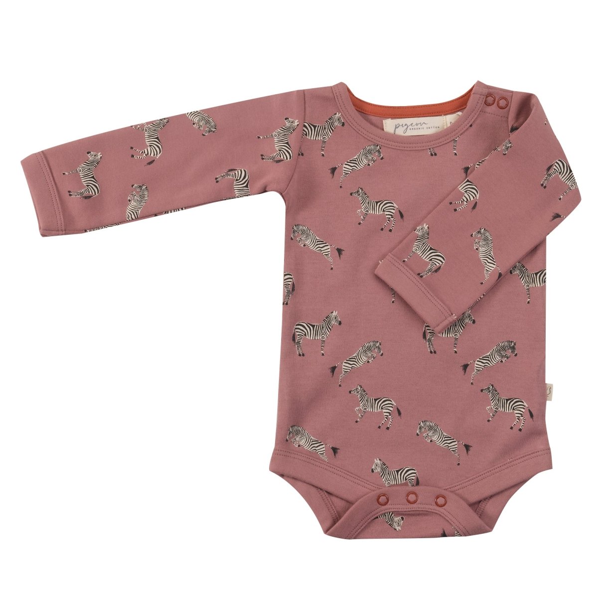 Zebra rose long sleeve bodysuit - Borro - rent baby kids clothes