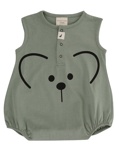 Animal bubble romper front