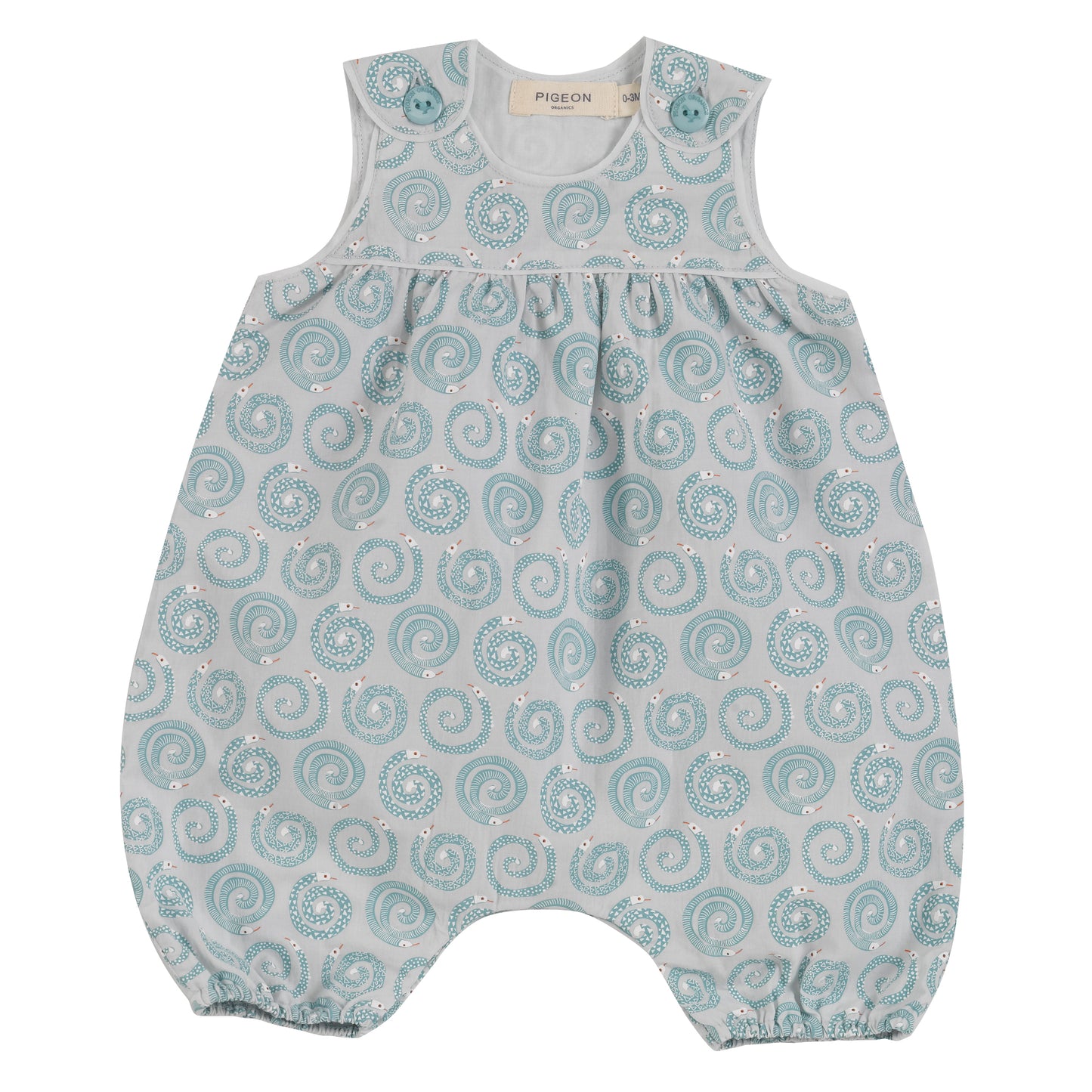 Snakes turquoise playsuit