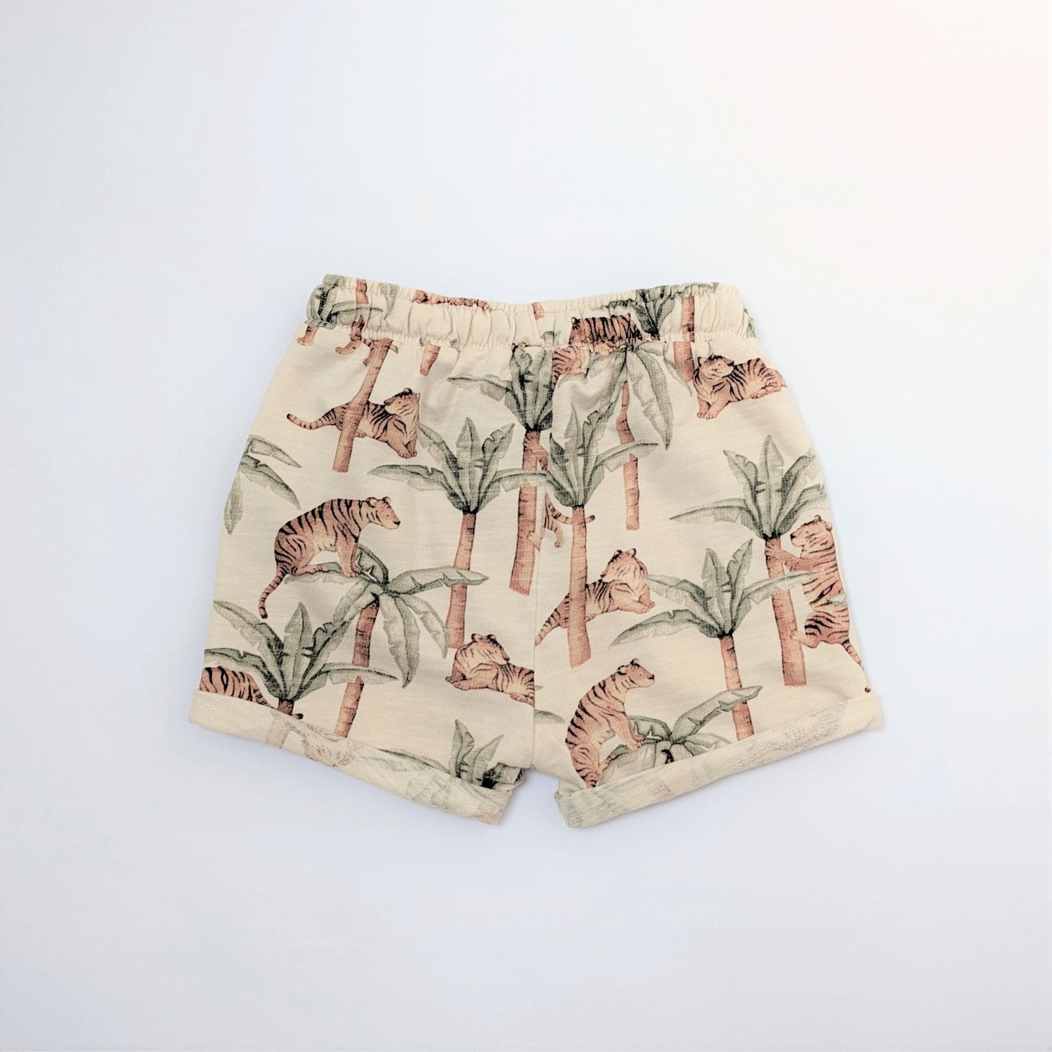 Baby jungle print shorts back