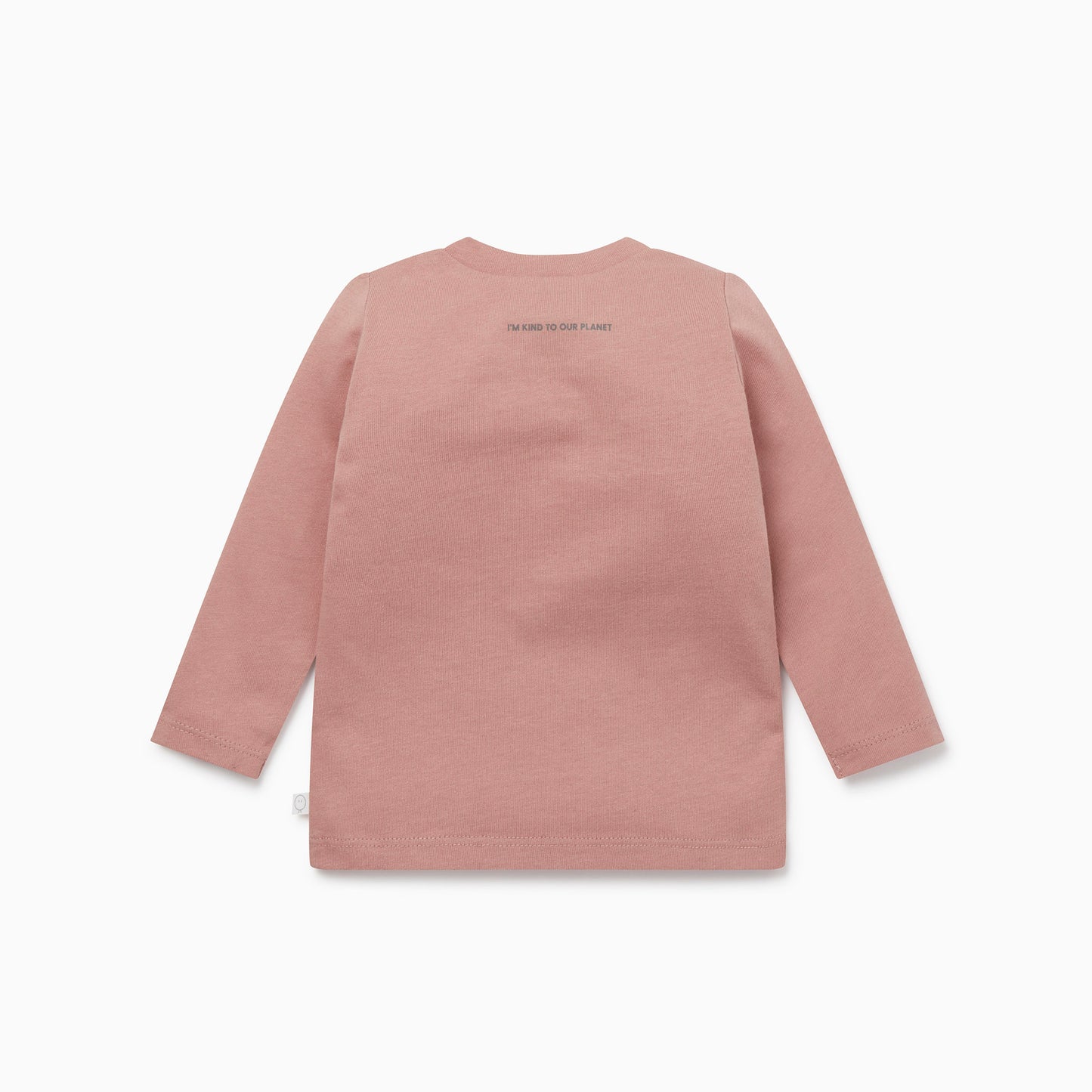 Back of long sleeve t-shirt in rose