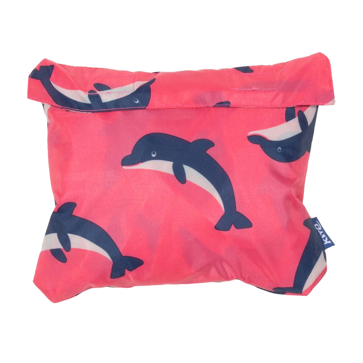 Pink dolphin waterproof jacket packaway bag
