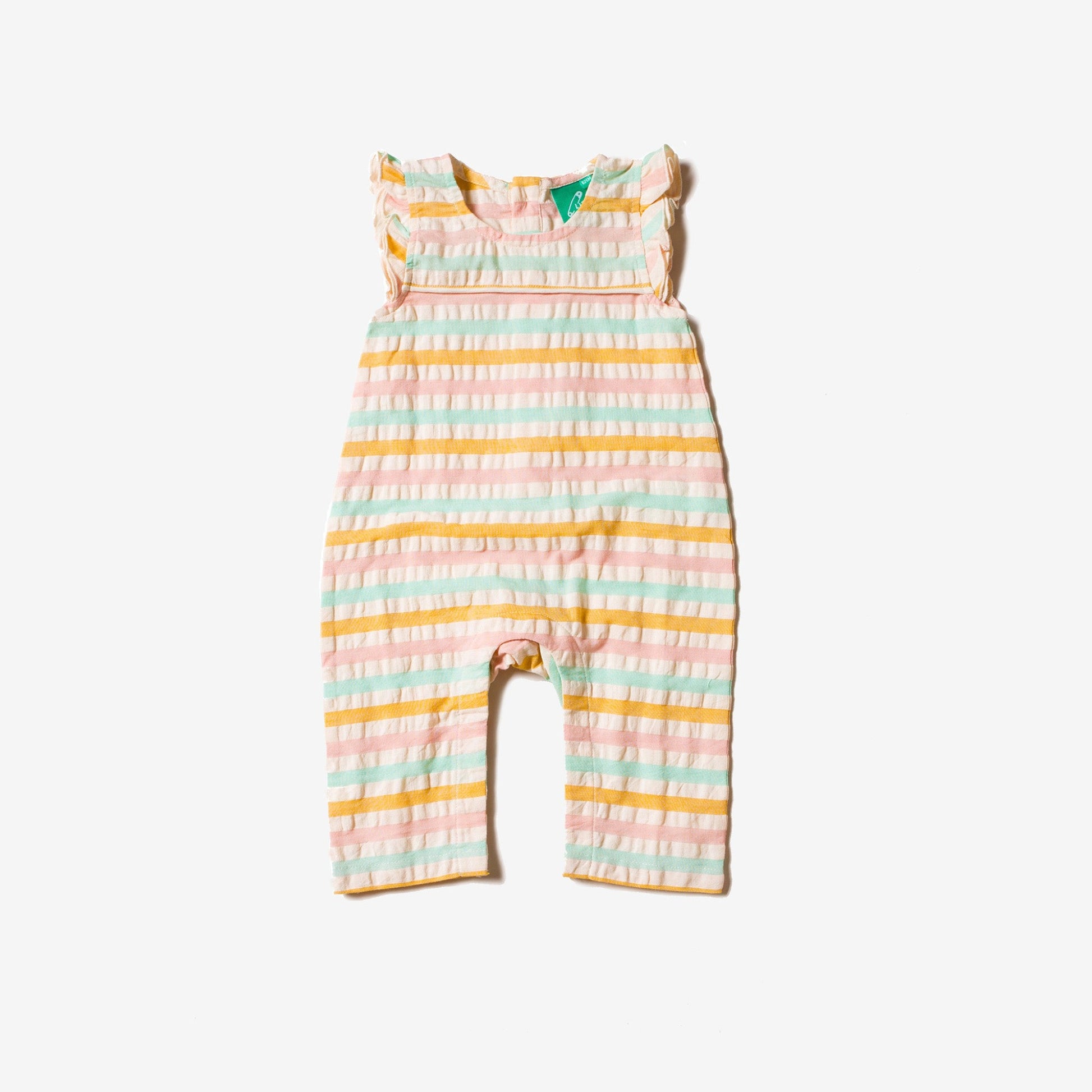 Dusky seersucker frill romper