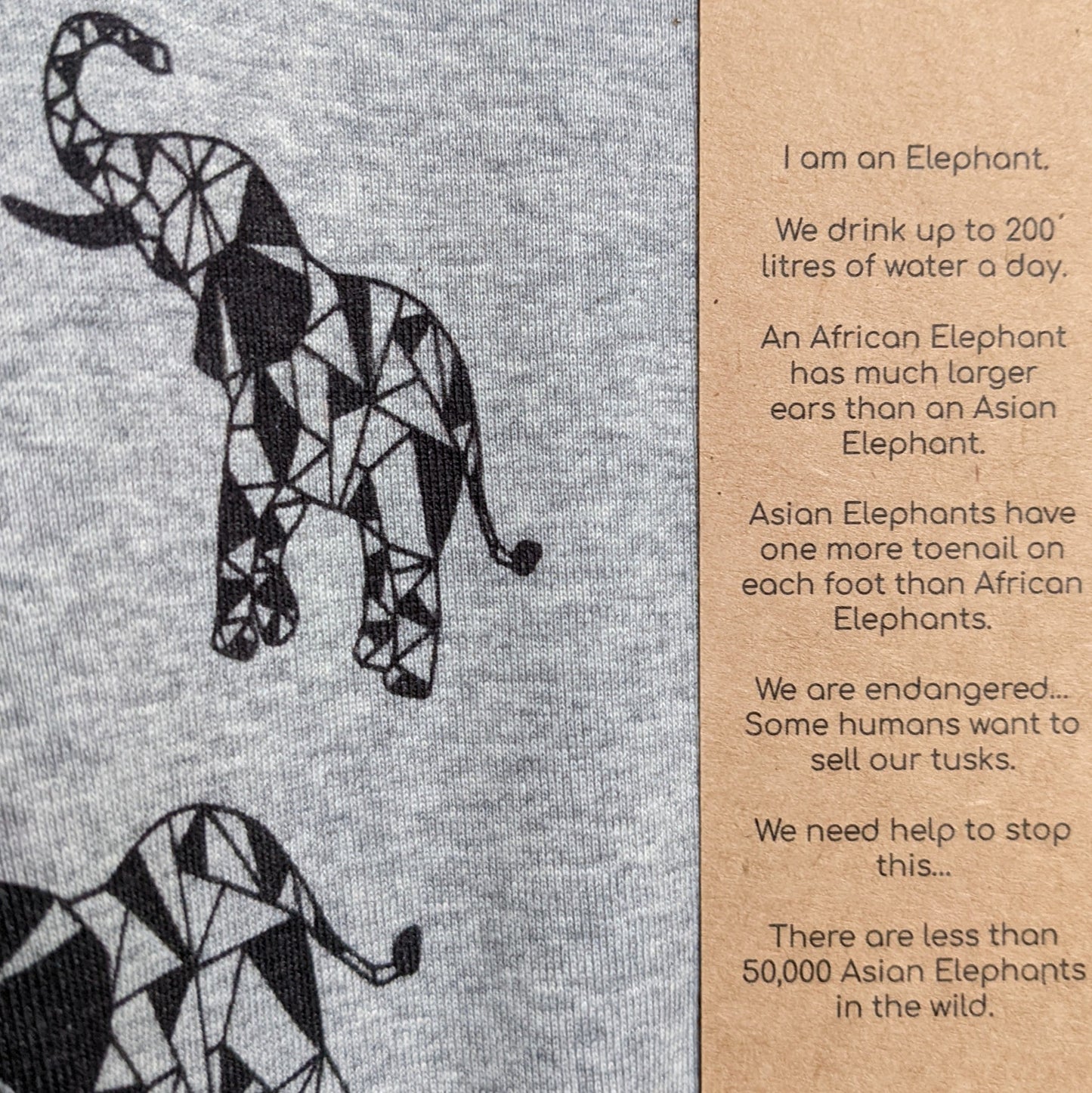 Grey elephant romper info