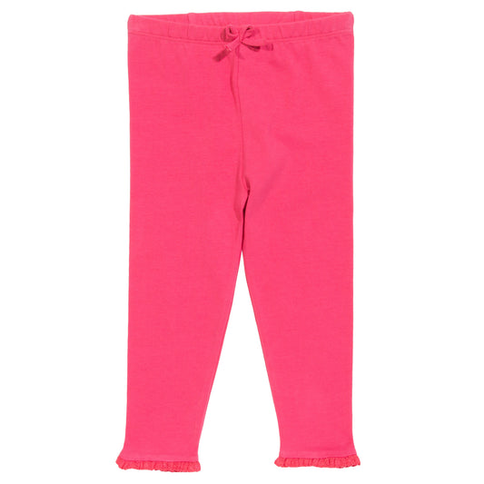 Pink frill leggings front