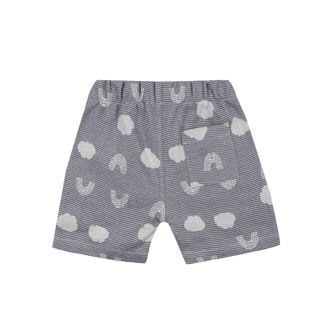 Jacquard cloud reversible shorts cloud back