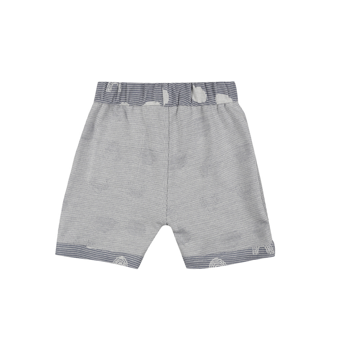Jacquard cloud reversible shorts plain back