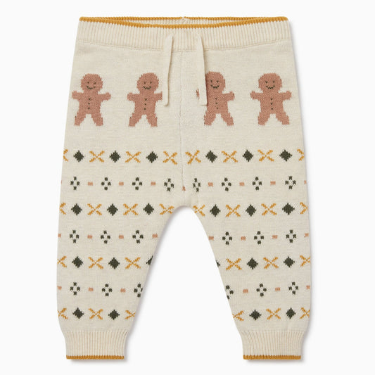 Knitted gingerbread joggers