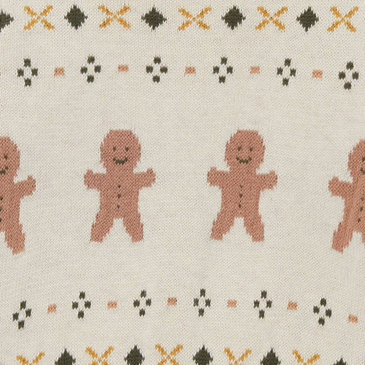 Knitted gingerbread jogger fabric