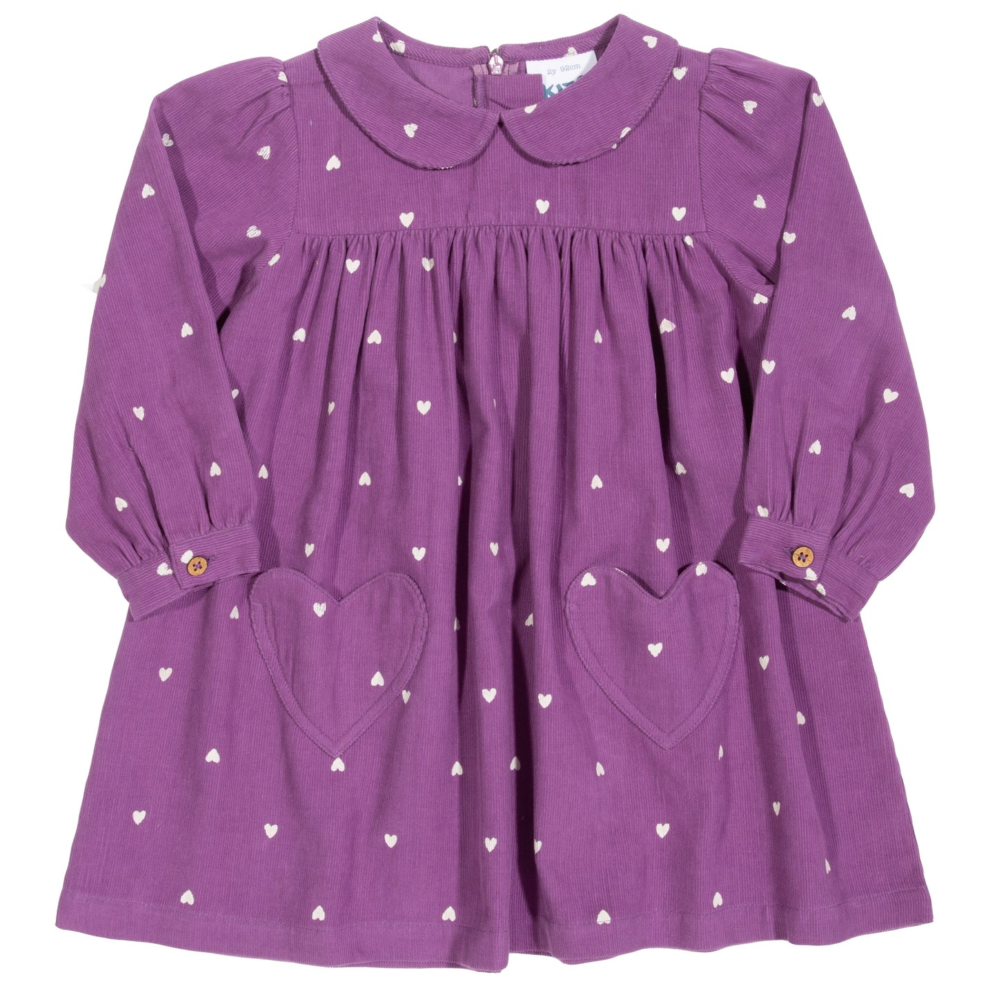 Purple little heart baby dress