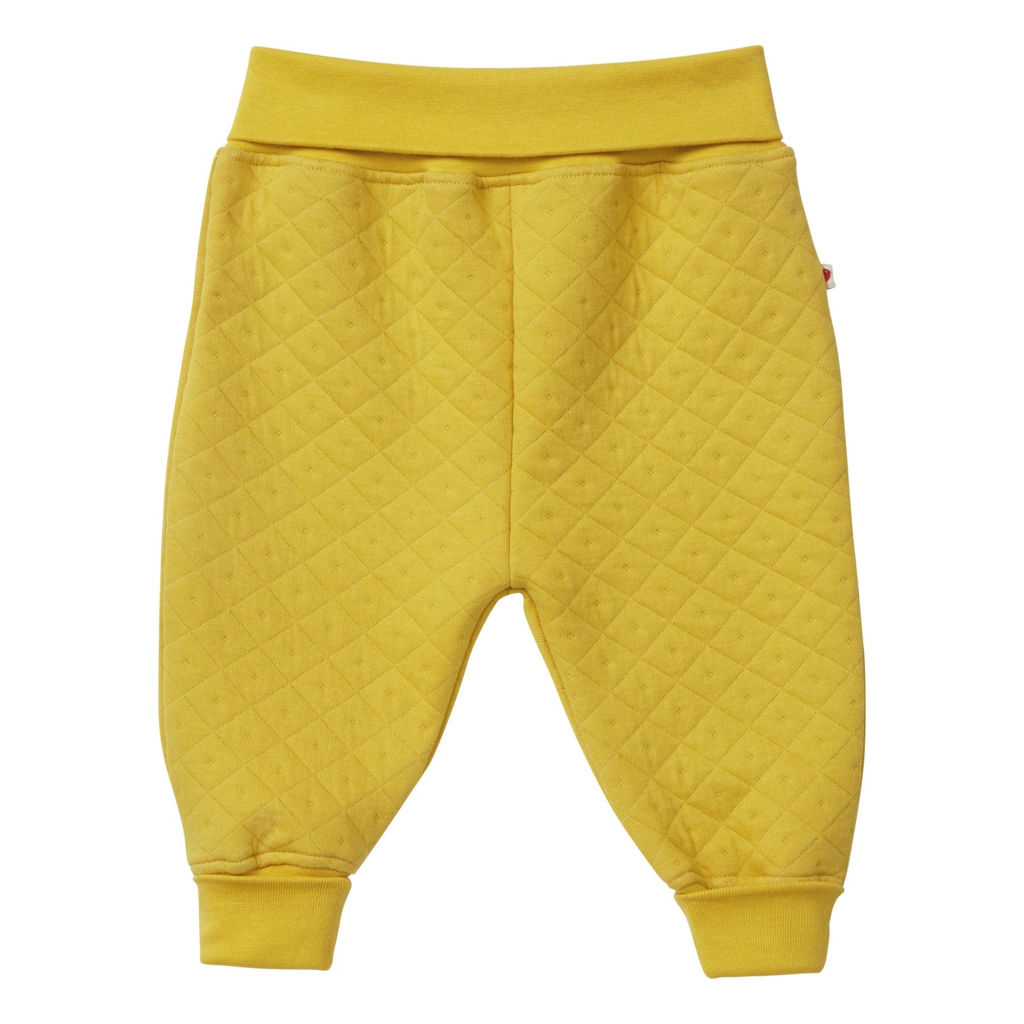 Mustard quilted pull up baby trousers