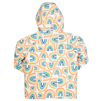Back of rainbow nimbus baby coat