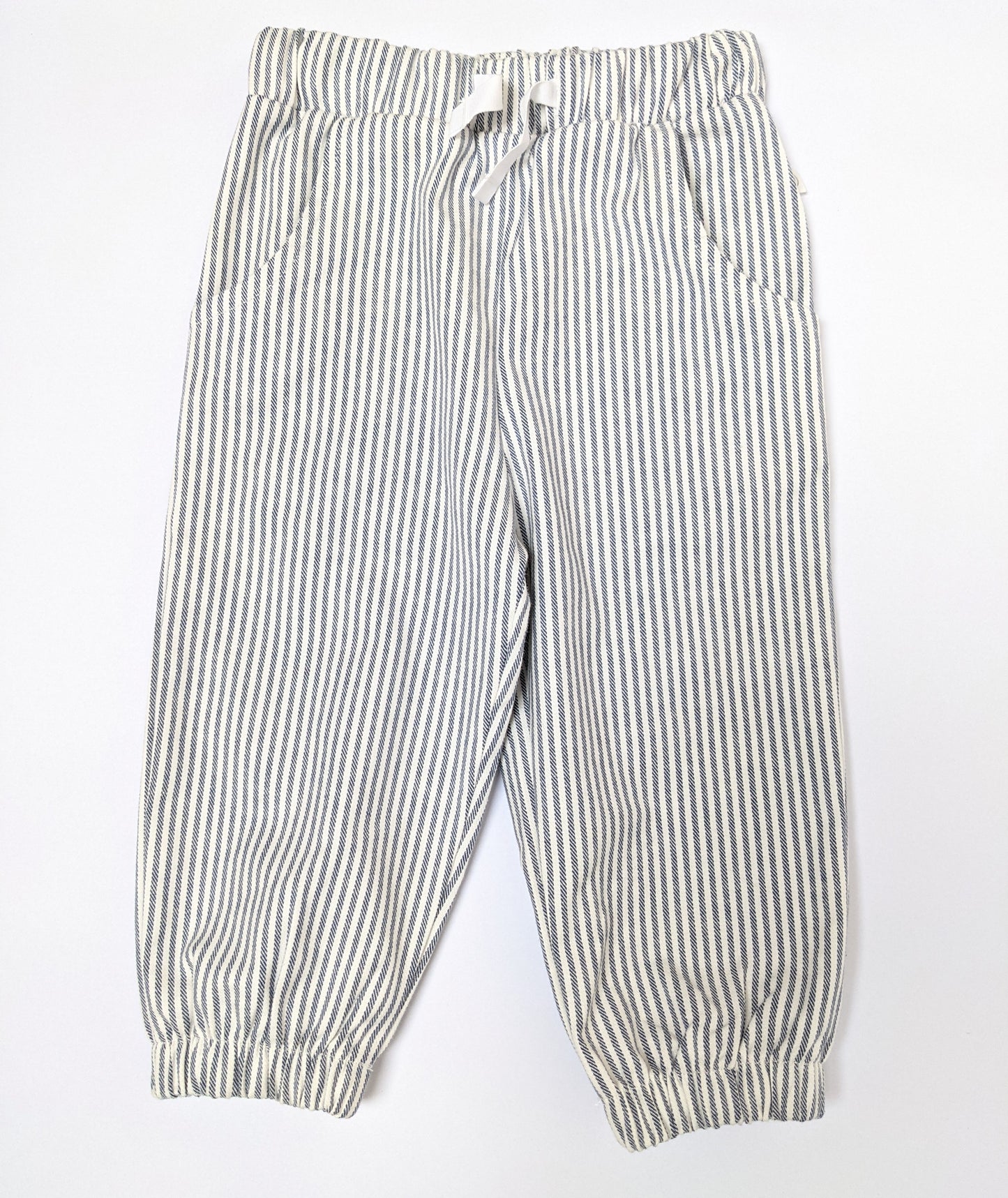 Striped drawstring trousers