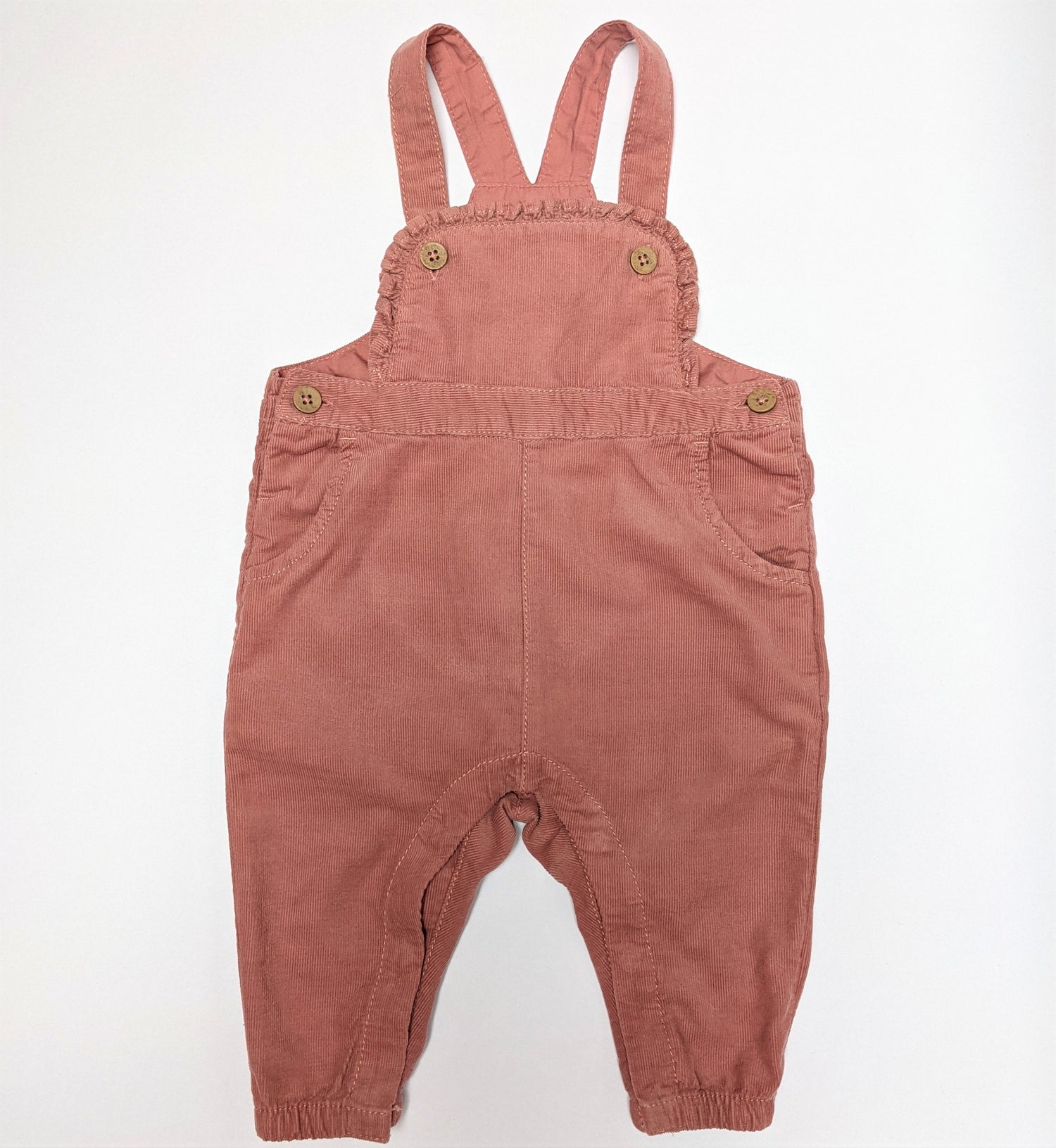 Rose cord dungarees