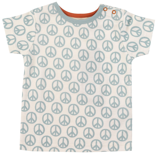 Turquoise peace t-shirt