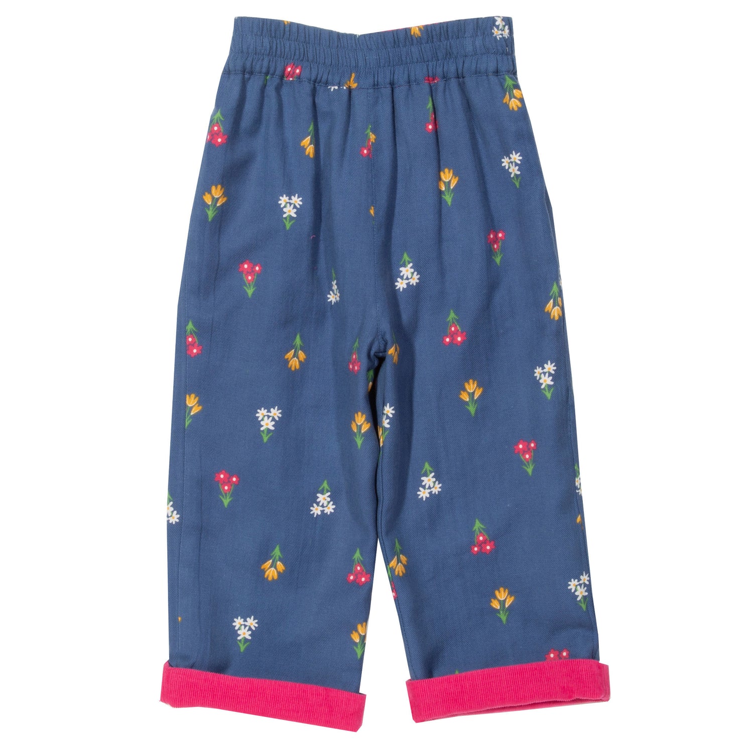 Navy posy trousers