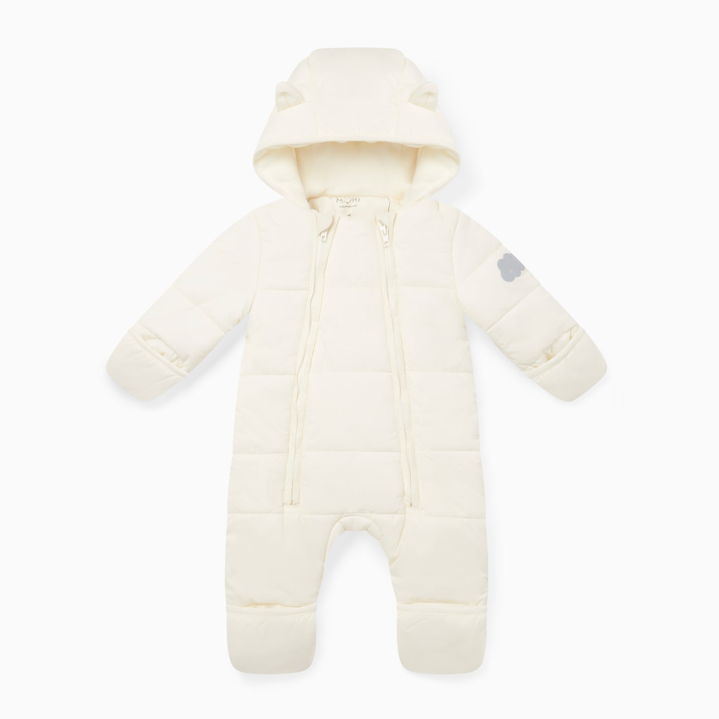 Recycled waterproof padded snowsuit front