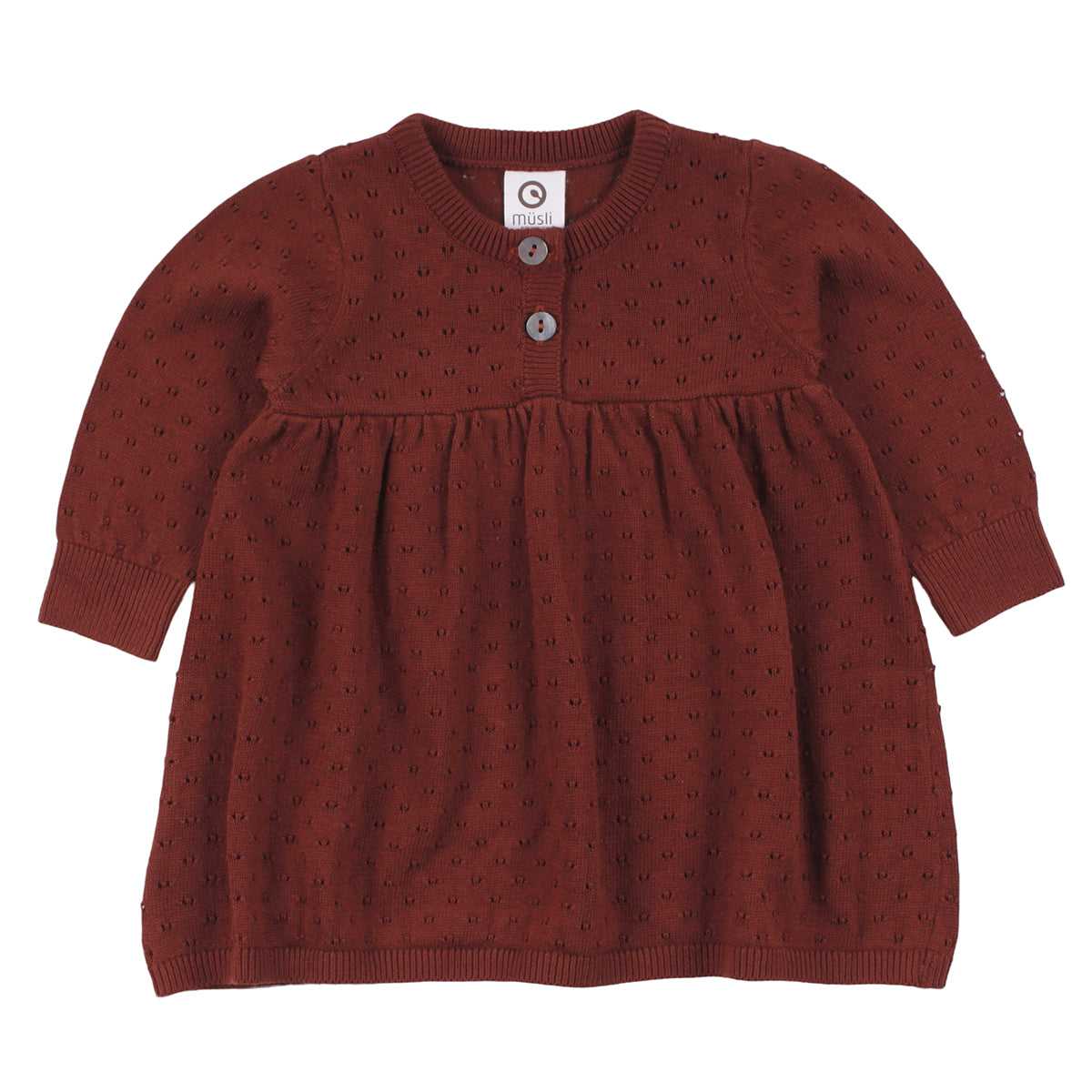 Red velvet knitted dress front