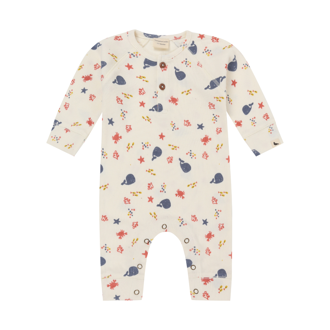 Seaside rib playsuit front