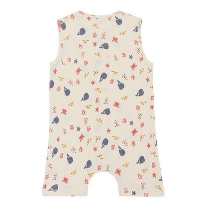 Seaside rib shortie dungaree back