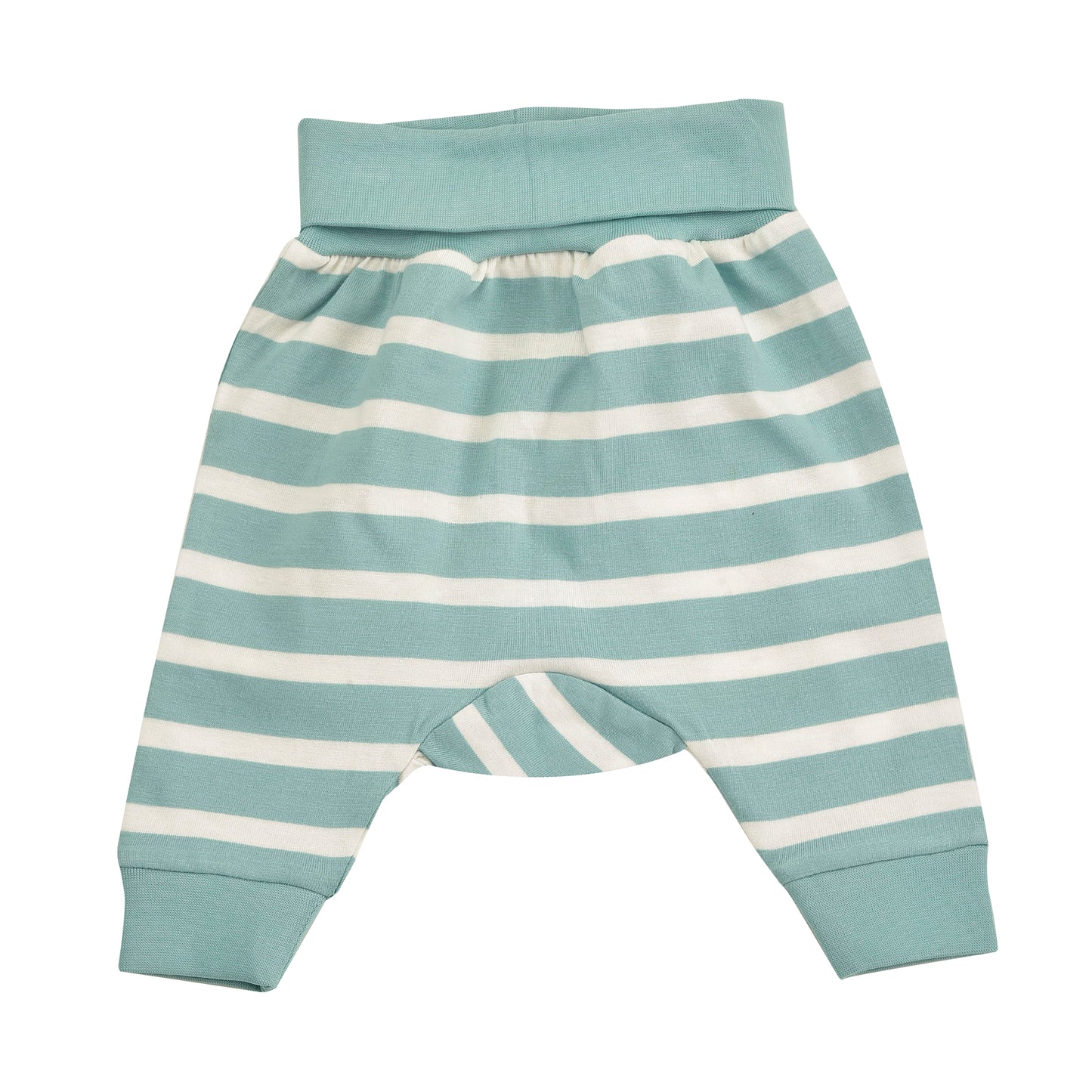 Turquoise and white breton stripe baby joggers