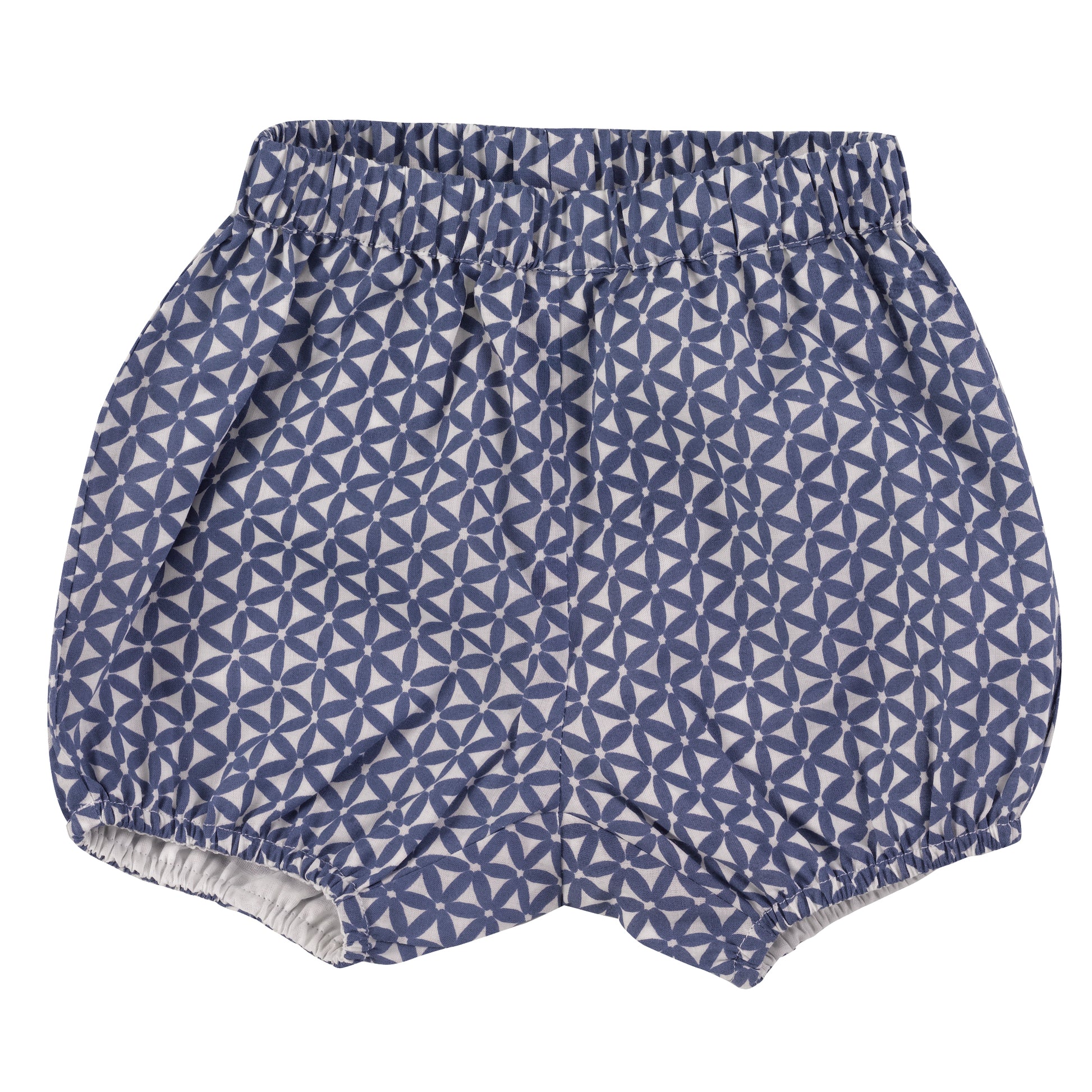 Blue block print bloomers