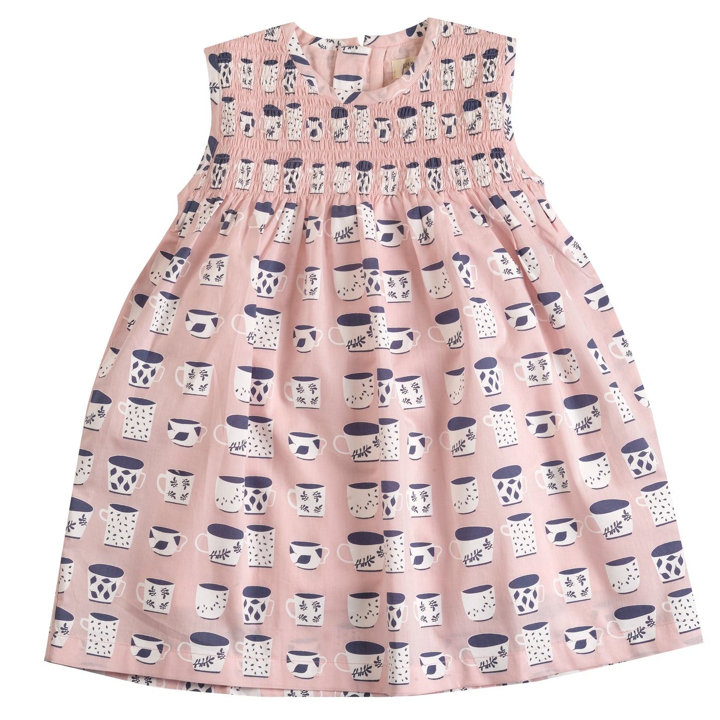 Sleeveless smock dress teacups