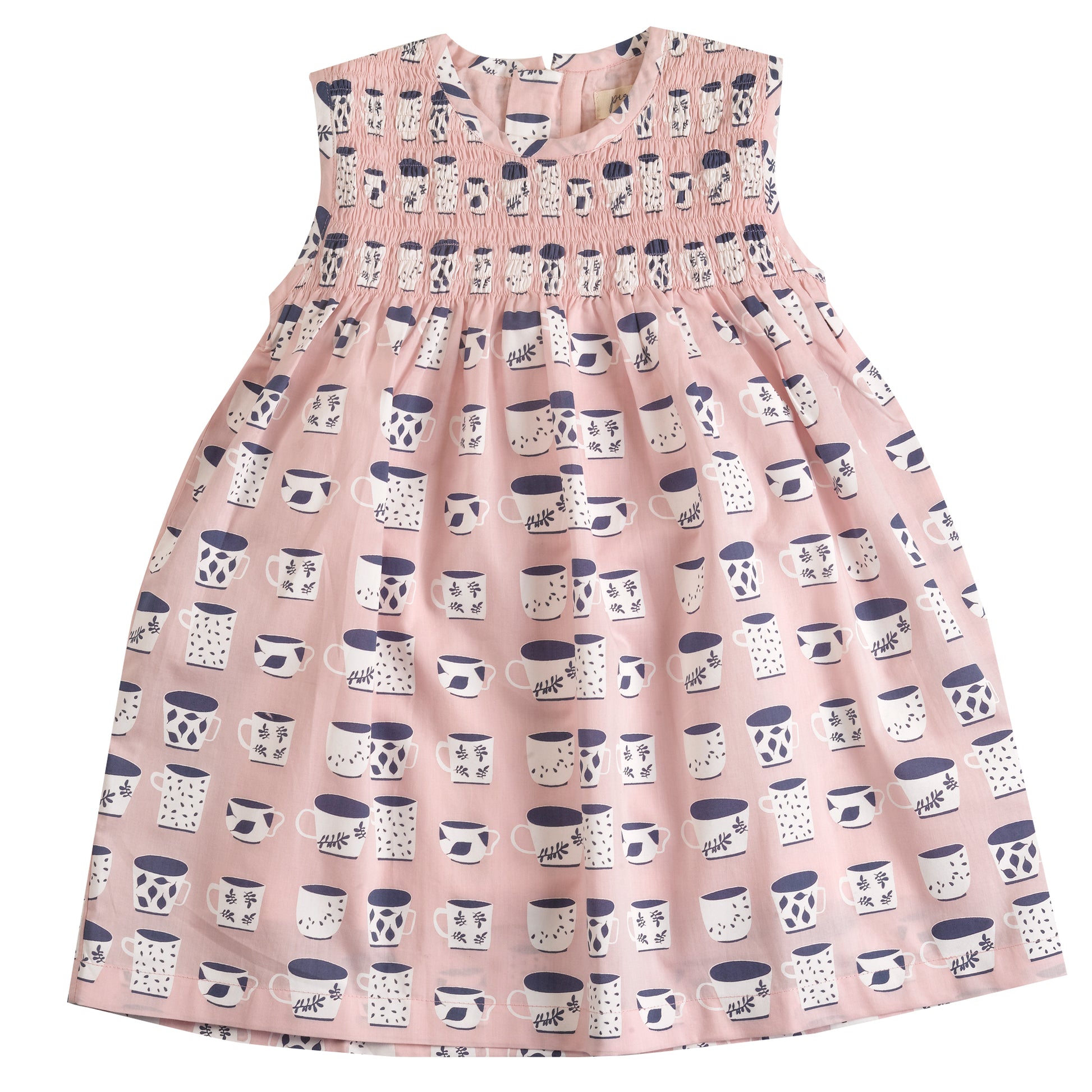 Sleeveless smock dress teacups