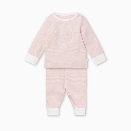 Baby snoozy pyjamas in blush stripe