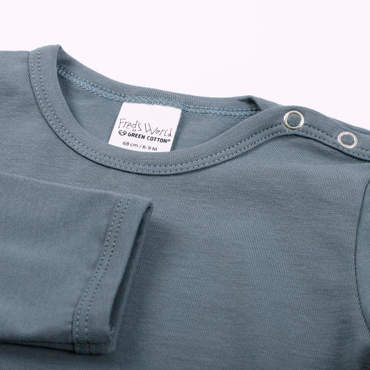Stormy blue long sleeve t-shirt detail