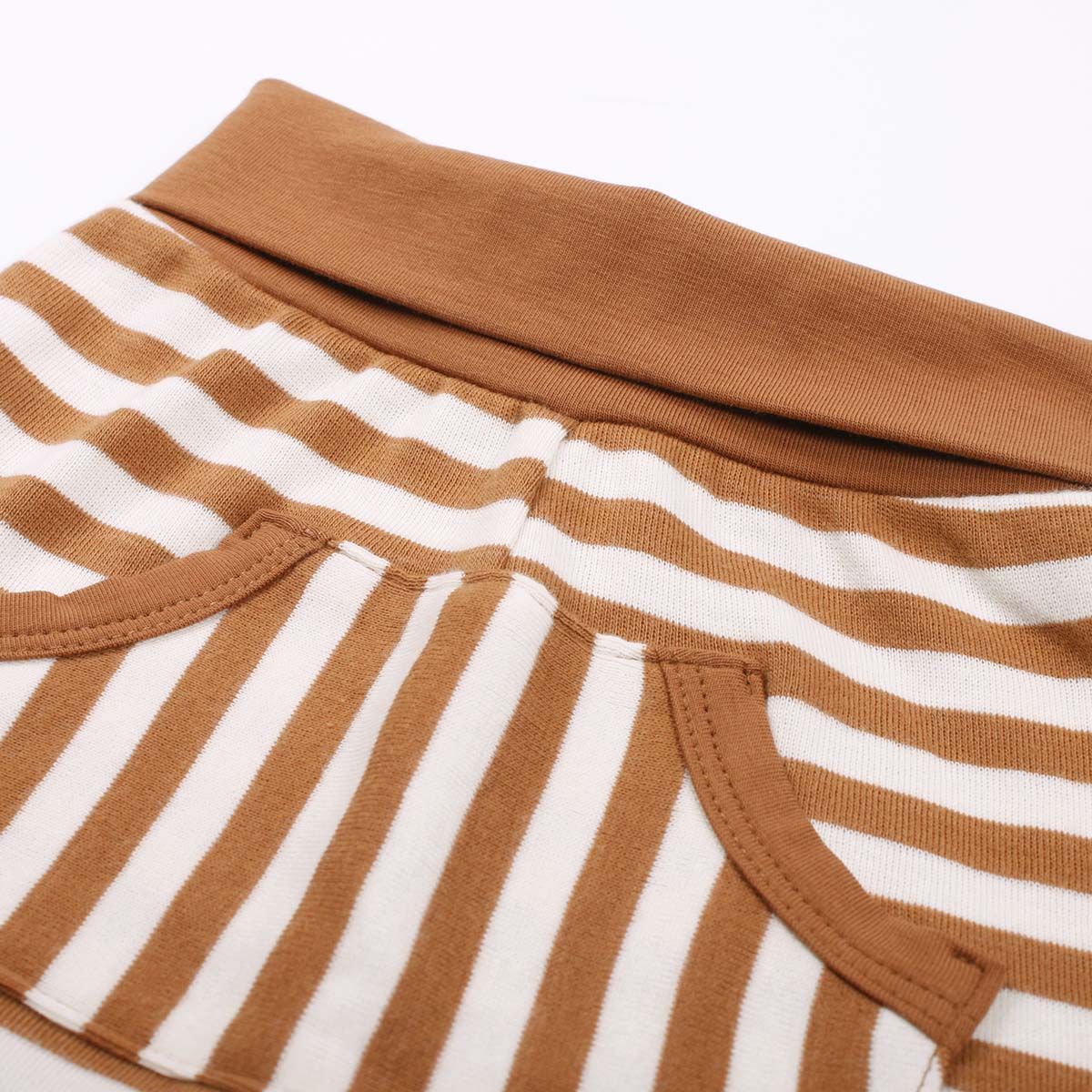 Stripe pocket pants waist