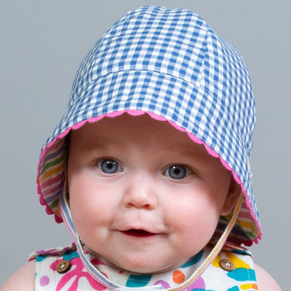 Sweet stripe sun hat check baby