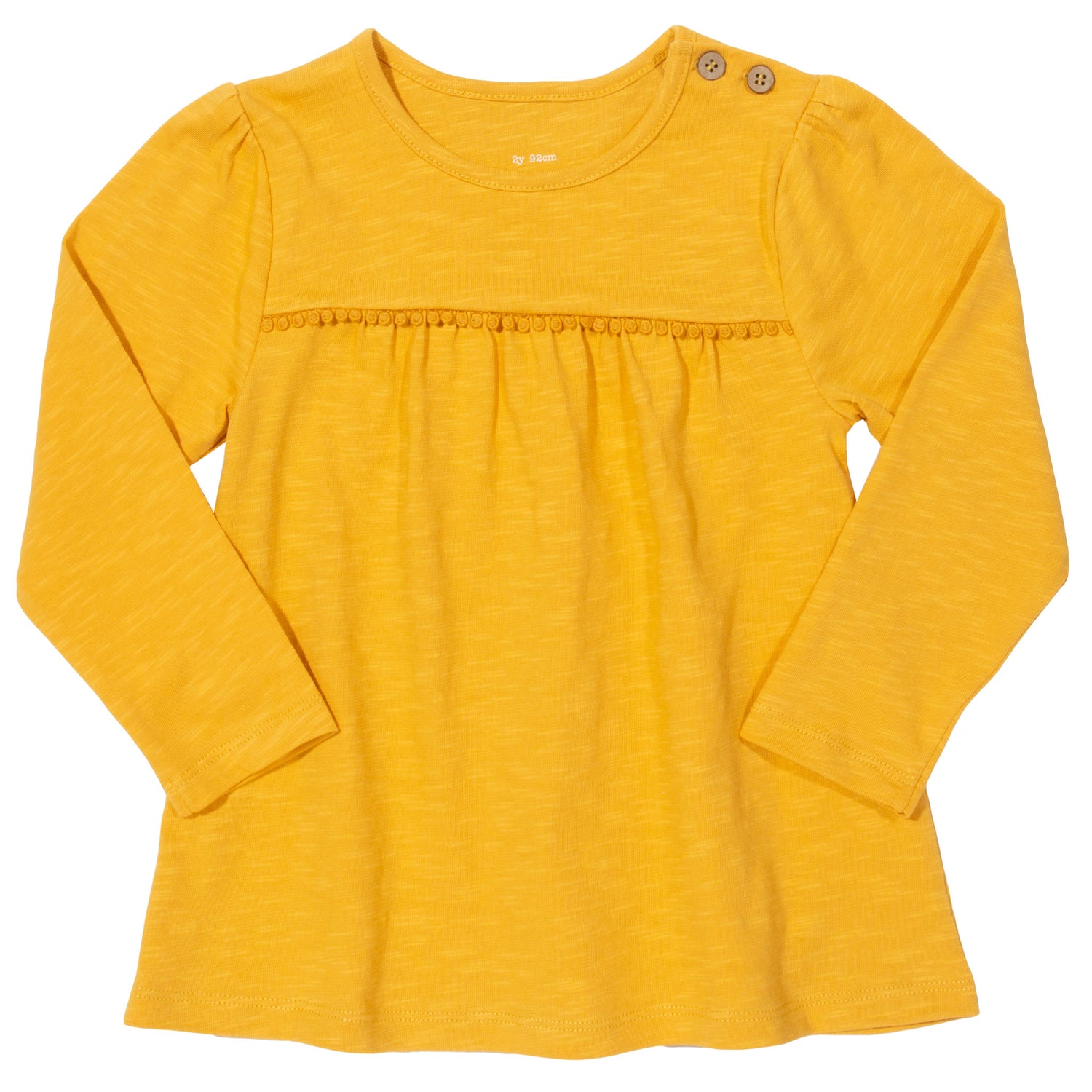Yellow baby tunic front