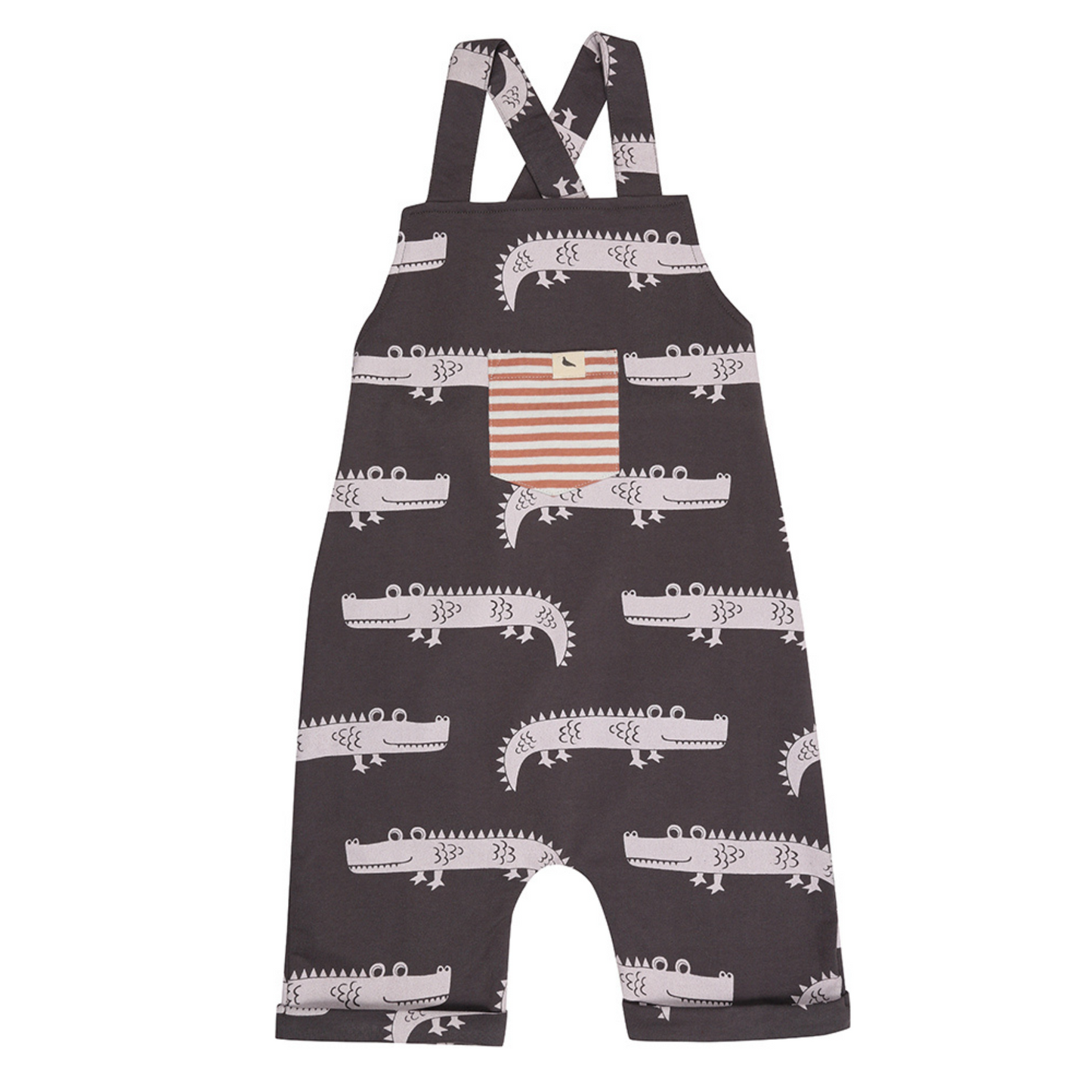 Croc shortie dungaree front