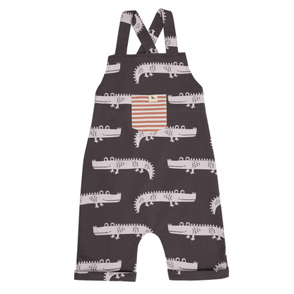 Croc shortie dungaree front