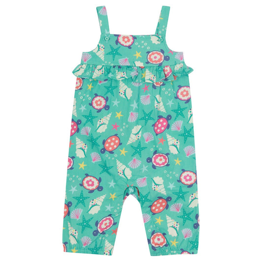 Deep sea baby dungarees front