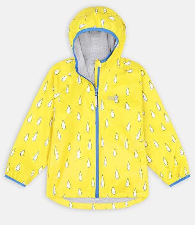 Ecolight coat - yellow raindrops